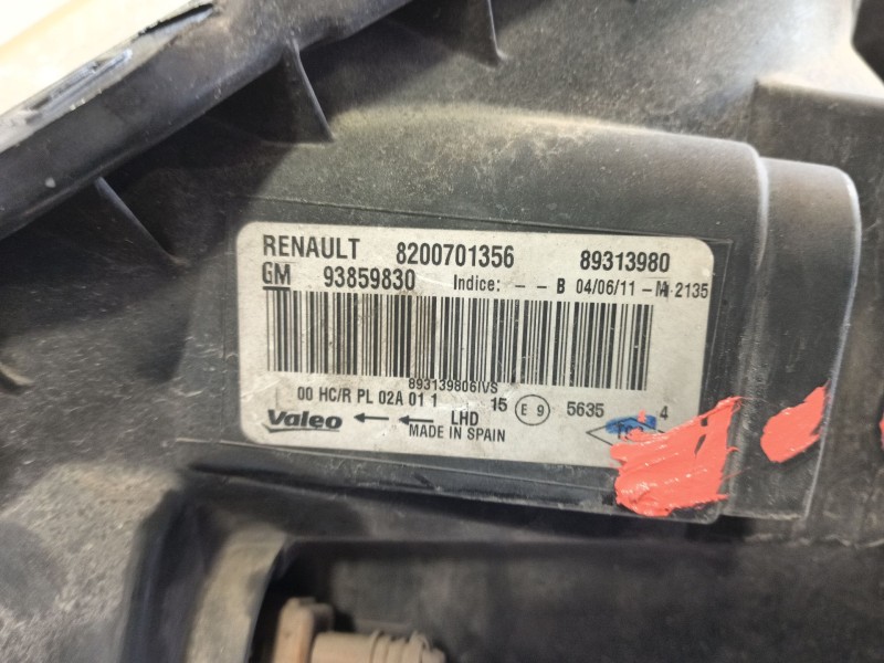 Recambio de faro izquierdo para opel vivaro a furgoneta (x83) 2.0 cdti (f7) referencia OEM IAM 91165719  