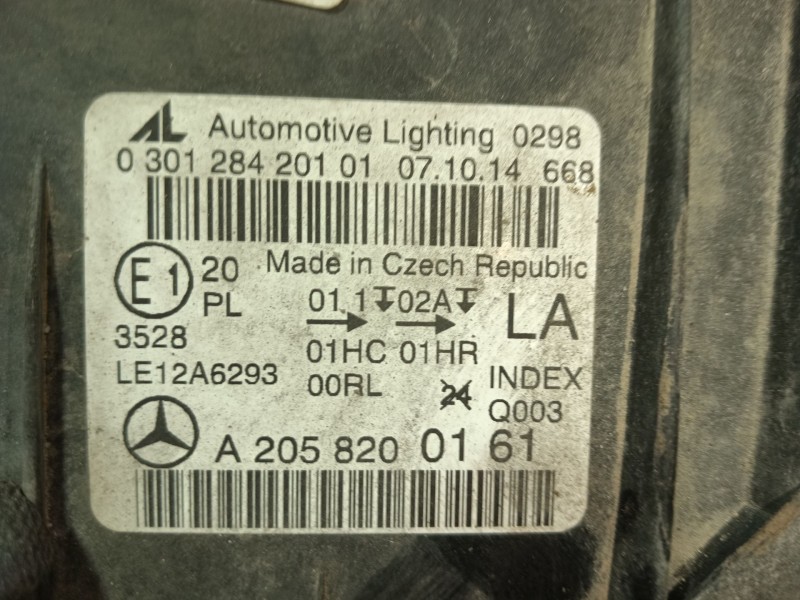 Recambio de faro izquierdo para mercedes-benz clase c (w205) c 180 bluetec / d (205.036) referencia OEM IAM A2059066402  