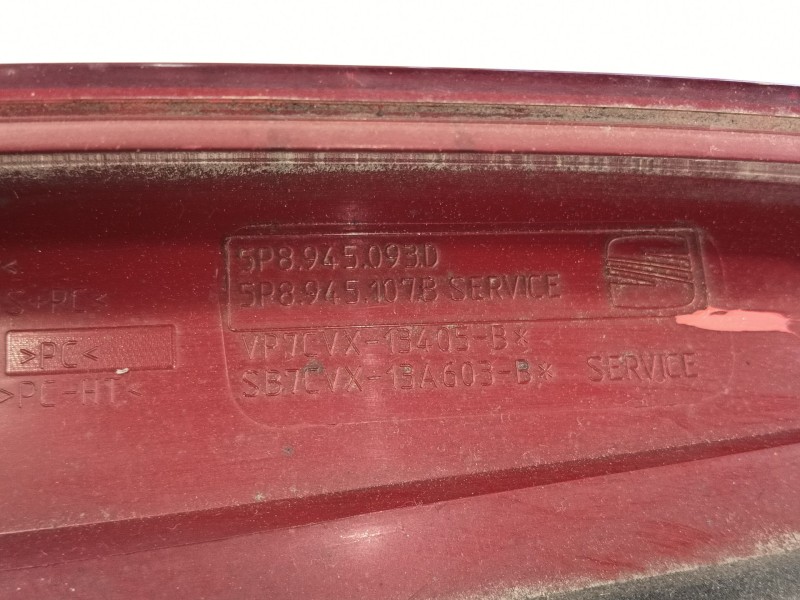 Recambio de piloto trasero izquierdo interior para seat altea (5p1) 1.6 tdi referencia OEM IAM 5P8945107B  