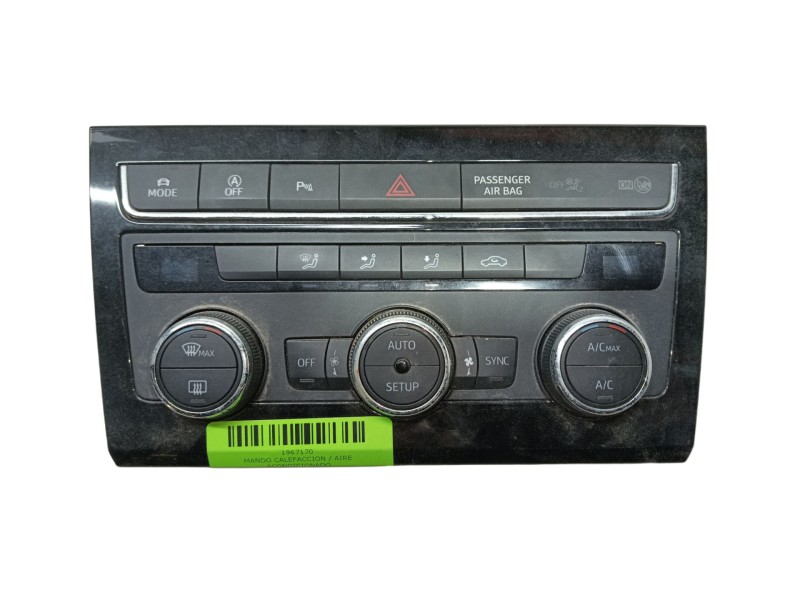 Recambio de mando calefaccion / aire acondicionado para seat leon (5f1) 2.0 tdi referencia OEM IAM 5F0907044BKYMS 5F0907044BK 