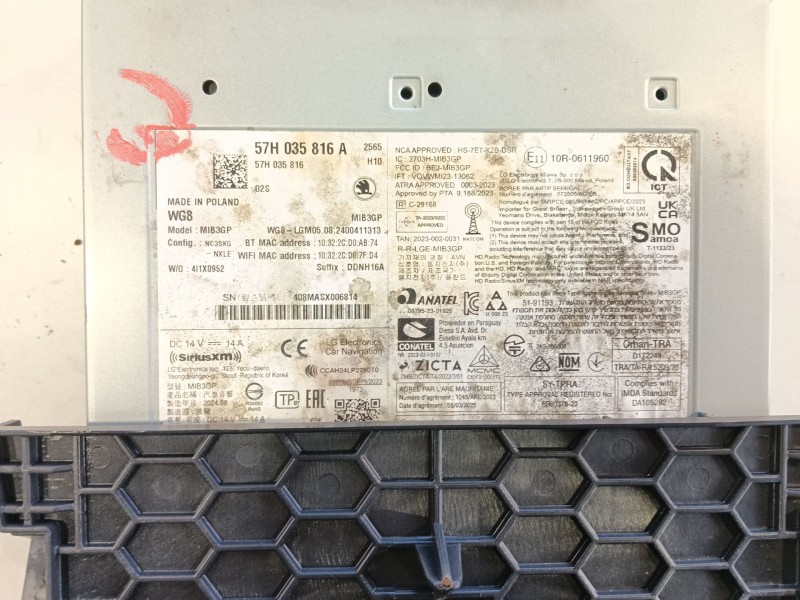 Recambio de sistema audio / radio cd para skoda octavia iv (nx3, nn3, pv3) 2.0 tdi referencia OEM IAM   