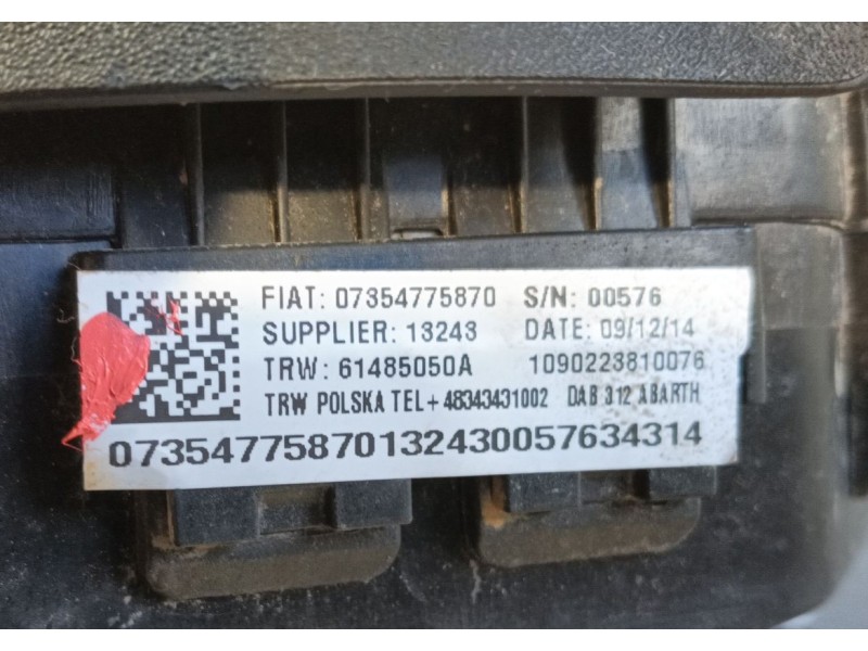 Recambio de airbag delantero izquierdo para abarth 500 / 595 / 695 1.4 (312.axd1a) referencia OEM IAM 0000735452883  