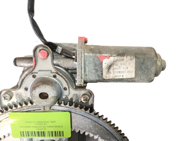 Recambio de elevalunas delantero derecho para opel monterey a (m92) 3.1 td (ubs69d, ubs69g) referencia OEM IAM 94358571  