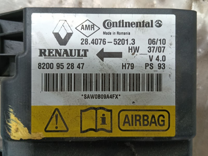 Recambio de centralita airbag para dacia duster (hs_) 1.5 dci referencia OEM IAM 8201385569 8200952847 