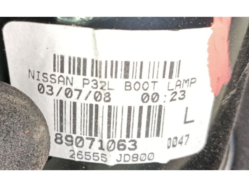 Recambio de piloto trasero izquierdo interior para nissan qashqai i (j10, nj10) 1.6 referencia OEM IAM 26555JD800  