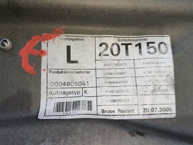 Recambio de elevalunas delantero izquierdo para mercedes-benz clase b sports tourer (w245) b 180 cdi (245.207) referencia OEM IA