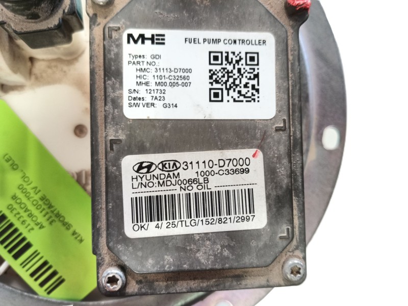 Recambio de aforador para kia sportage iv (ql, qle) 1.6 gdi referencia OEM IAM 31110D7000  