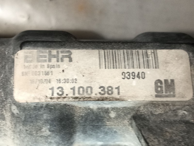 Recambio de radiador agua para opel combo tour 1.7 cdti 16v referencia OEM IAM 93177424  