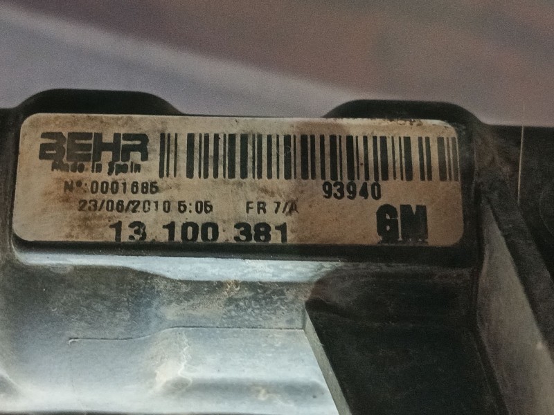 Recambio de radiador agua para opel combo tour 1.3 cdti 16v referencia OEM IAM 93177424 13100381 