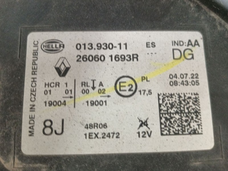 Recambio de faro izquierdo para renault captur ii (hf_) tce 140 (hfn0) referencia OEM IAM   
