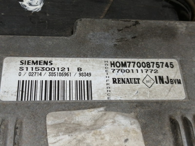 Recambio de centralita motor uce para renault scenic (ja..) 1.6 referencia OEM IAM S115300121B  