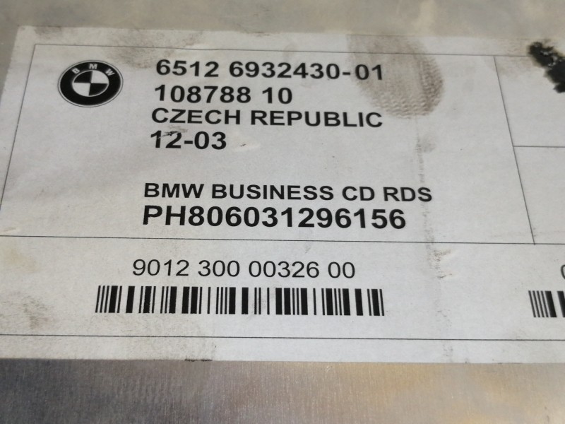 Recambio de sistema audio / radio cd para bmw serie 3 berlina (e46) 330xd referencia OEM IAM 6512693243001  