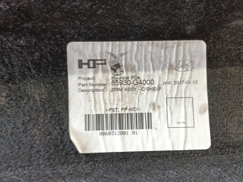 Recambio de bandeja trasera para hyundai i30 (pde, pd, pden) 1.0 t-gdi referencia OEM IAM   