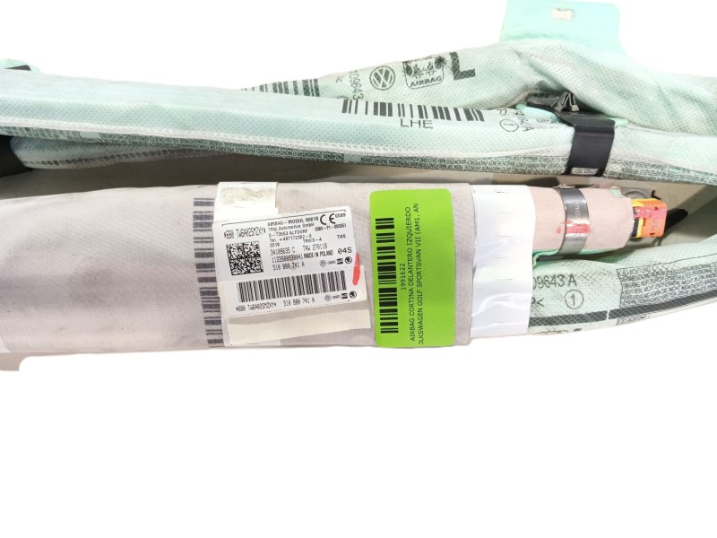 Recambio de airbag cortina delantero izquierdo para volkswagen golf sportsvan vii (am1, an1) 1.0 tsi referencia OEM IAM   