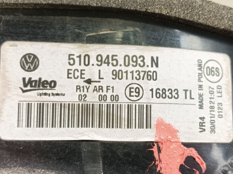 Recambio de piloto trasero izquierdo interior para volkswagen golf sportsvan vii (am1, an1) 1.0 tsi referencia OEM IAM 510945093