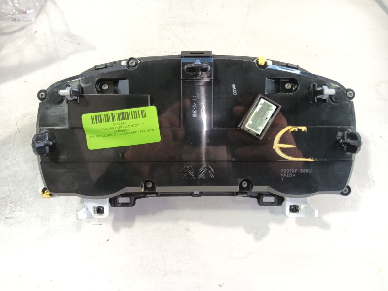 Recambio de cuadro instrumentos para opel crossland x / crossland (p17, p2qo) 1.2 (75) referencia OEM IAM 93488830  