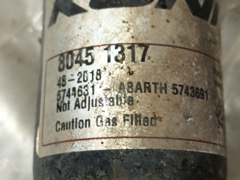 Recambio de amortiguador trasero derecho para abarth 500 / 595 / 695 1.4 (312.axd1a) referencia OEM IAM 51903802 80451317 