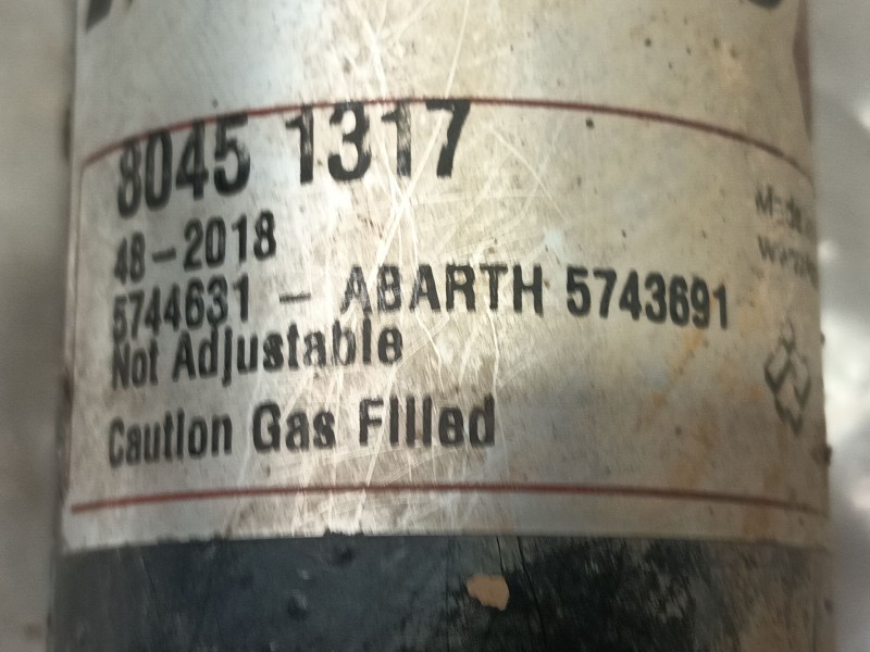 Recambio de amortiguador trasero izquierdo para abarth 500 / 595 / 695 1.4 (312.axd1a) referencia OEM IAM  80451317 