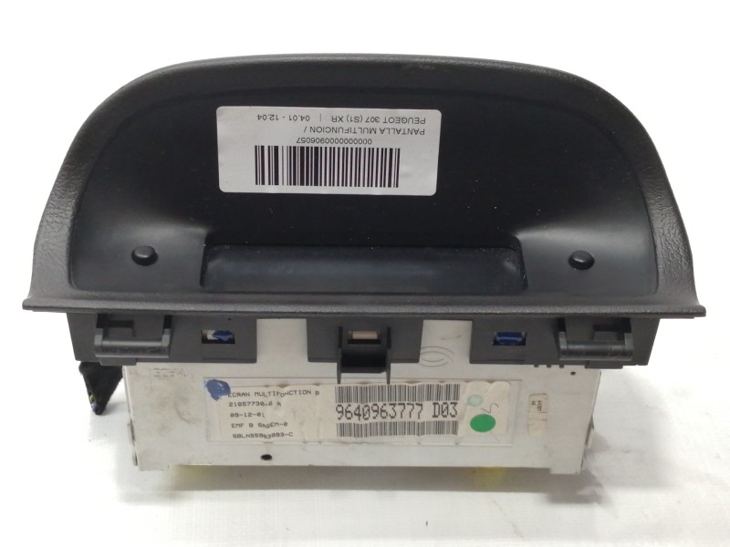 Recambio de pantalla multifuncion para peugeot 307 (s1) xr referencia OEM IAM 9640963777  
