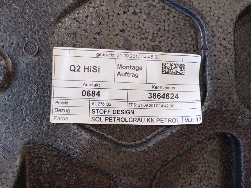 Recambio de asientos traseros para audi q2 (gab, gag) 1.6 tdi referencia OEM IAM  3864624 