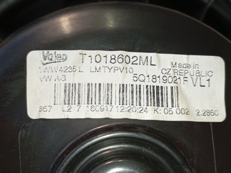 Recambio de motor calefaccion para audi q2 (gab, gag) 1.6 tdi referencia OEM IAM   