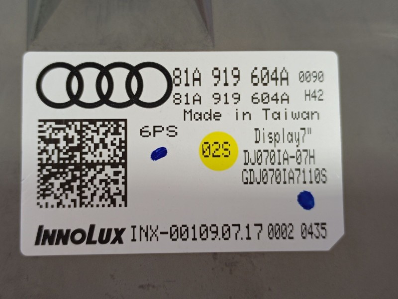 Recambio de pantalla multifuncion para audi q2 (gab, gag) 1.6 tdi referencia OEM IAM  81A919604A 