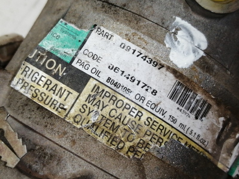 Recambio de compresor aire acondicionado para opel astra g berlina comfort referencia OEM IAM 09174397  