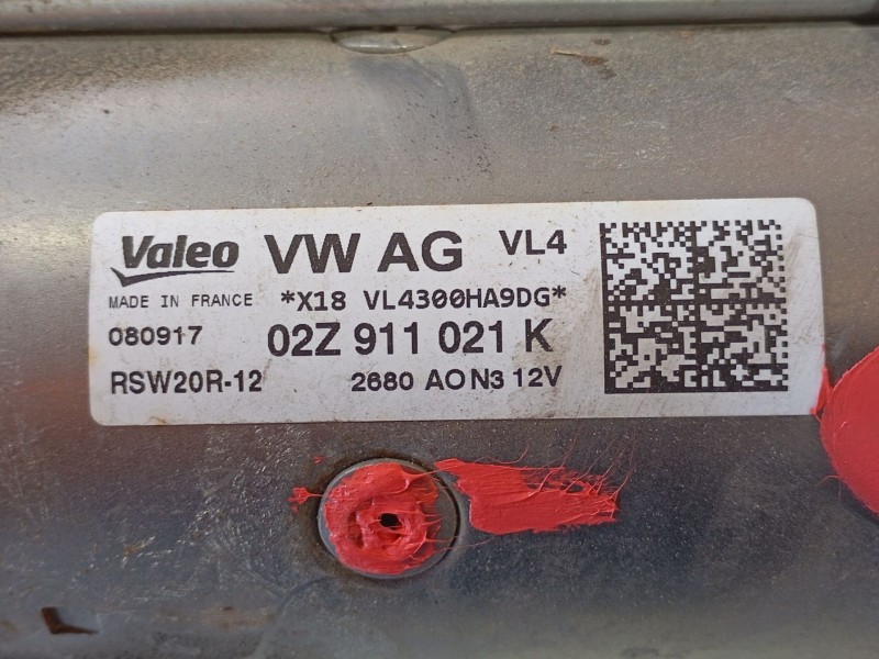 Recambio de motor arranque para audi q2 (gab, gag) 1.6 tdi referencia OEM IAM 02Z911021KX 02Z911021K 