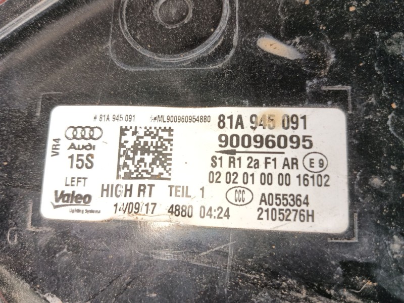 Recambio de piloto trasero izquierdo para audi q2 (gab, gag) 1.6 tdi referencia OEM IAM 81A945091B  