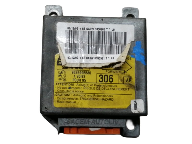 Recambio de centralita airbag para peugeot 306 berlina 3/4/5 puertas (s2) xt referencia OEM IAM 550741000  9636995580