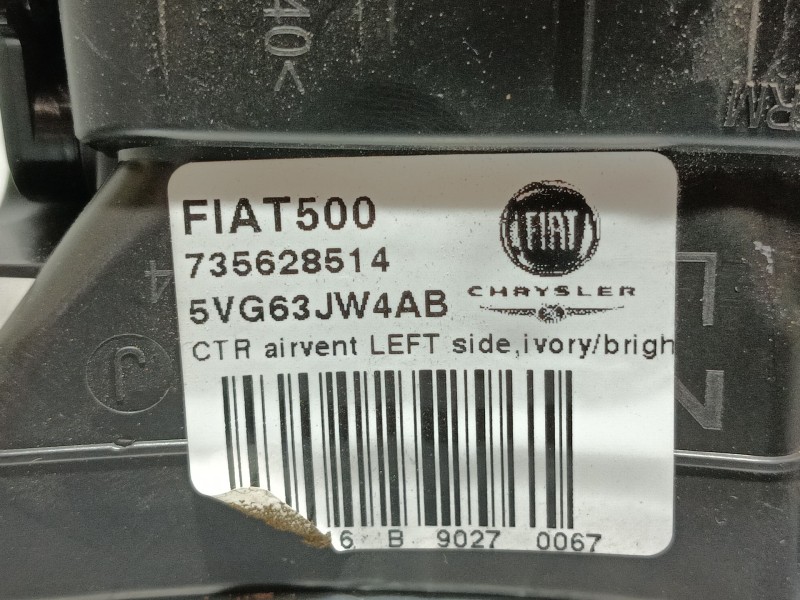 Recambio de rejilla aireadora para fiat 500 (312_) 1.2 (312axa1a) referencia OEM IAM 735628514 735629540 
