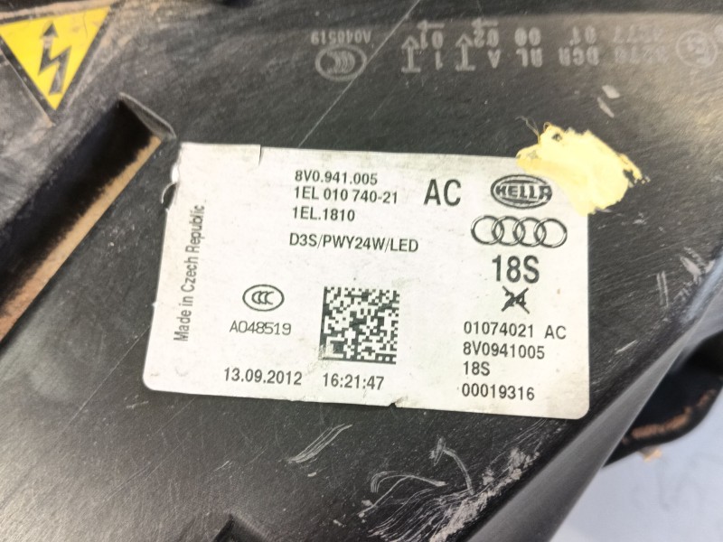 Recambio de faro izquierdo para audi a3 (8v1, 8vk) 1.4 tfsi referencia OEM IAM   