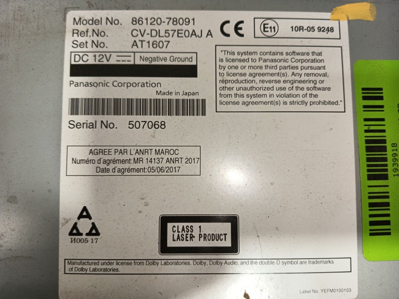 Recambio de sistema audio / radio cd para lexus nx (_z1_) 300h awd (ayz15) referencia OEM IAM   