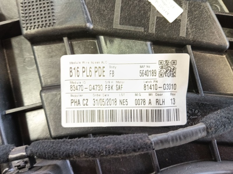 Recambio de elevalunas trasero izquierdo para hyundai i30 (pde, pd, pden) 1.0 t-gdi referencia OEM IAM 83471G4700  