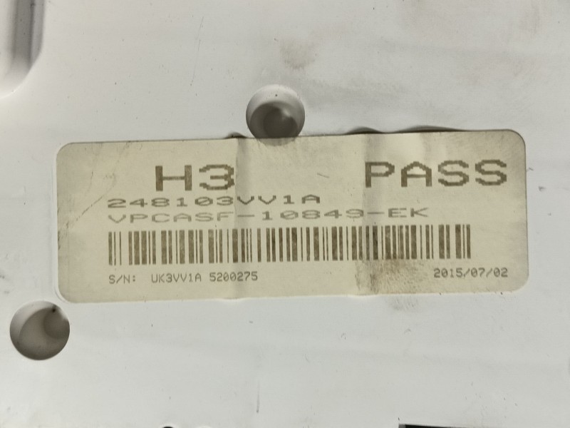 Recambio de cuadro instrumentos para nissan note (e12) 1.5 dci referencia OEM IAM 248103VV1A  