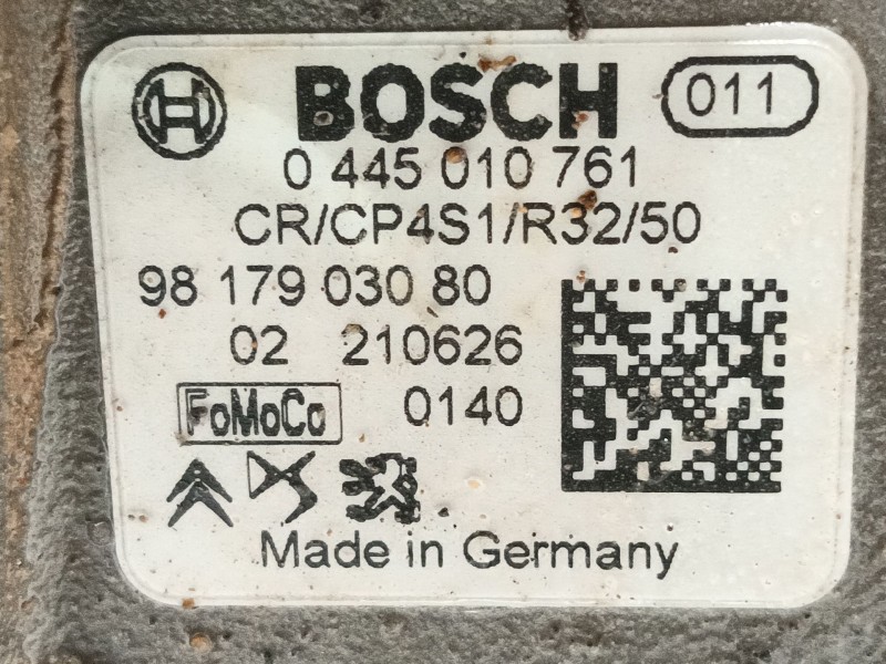 Recambio de bomba inyeccion para opel vivaro c furgoneta (k0) 1.5 referencia OEM IAM 9817903080 0445010761 