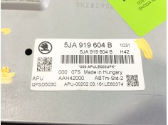 Recambio de sistema audio / radio cd para skoda rapid spaceback (nh1) 1.6 tdi referencia OEM IAM  5JA919604B  2