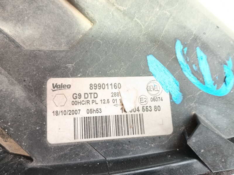 Recambio de faro derecho para citroën jumpy ii furgoneta 1.6 hdi 90 16v referencia OEM IAM 6206C5  