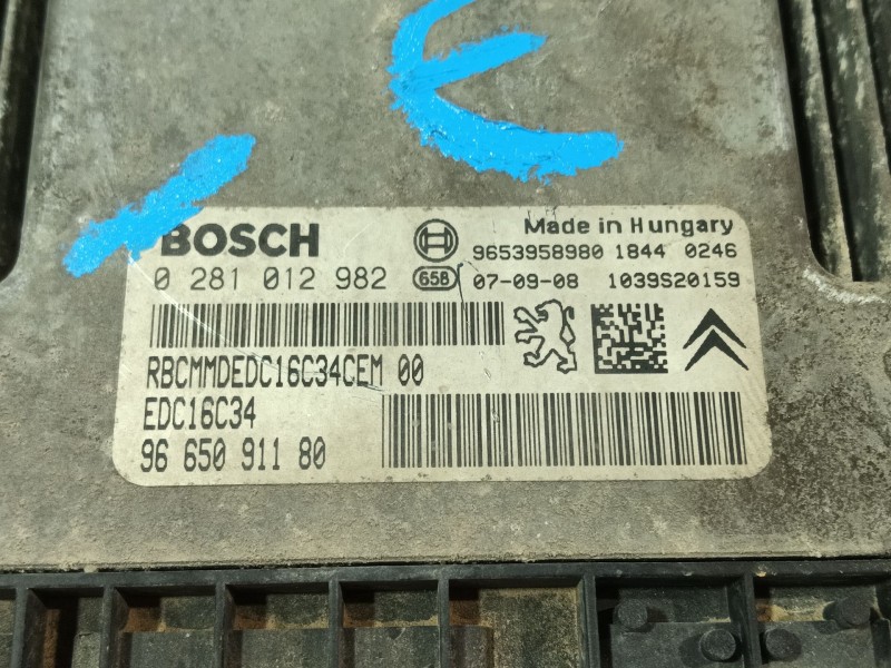 Recambio de centralita motor uce para citroën jumpy ii furgoneta 1.6 hdi 90 16v referencia OEM IAM   