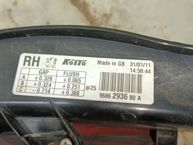 Recambio de piloto trasero derecho para peugeot 508 i (8d_) 1.6 hdi referencia OEM IAM 6351LL  