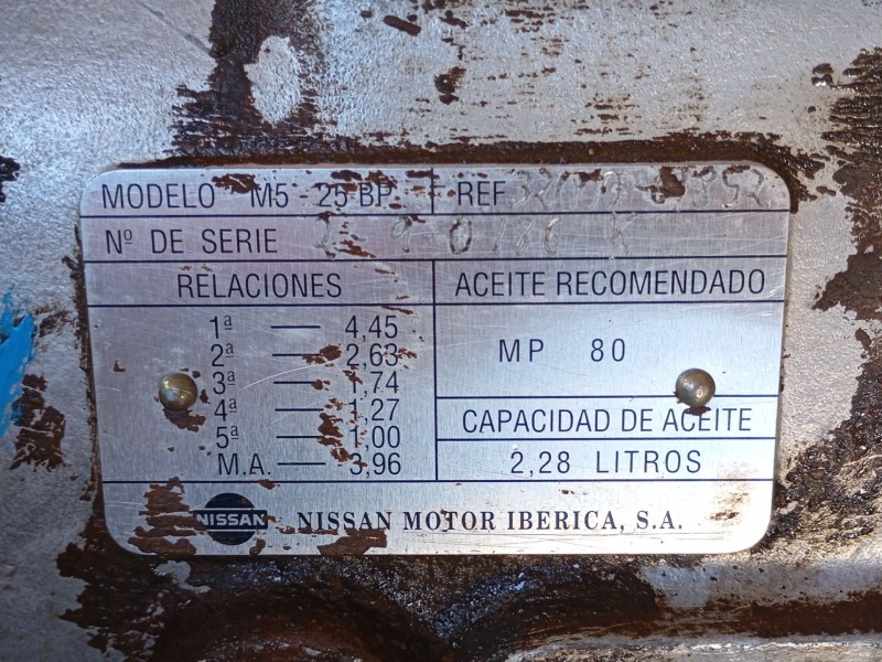 Recambio de caja cambios para nissan patrol iii/2 hardtop (k260) 2.8 d referencia OEM IAM   
