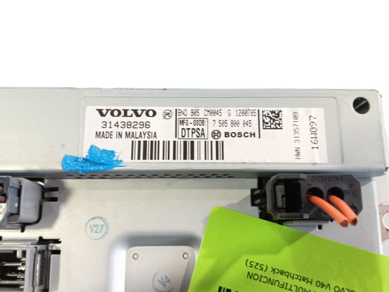 Recambio de pantalla multifuncion para volvo v40 hatchback (525) d2 referencia OEM IAM   