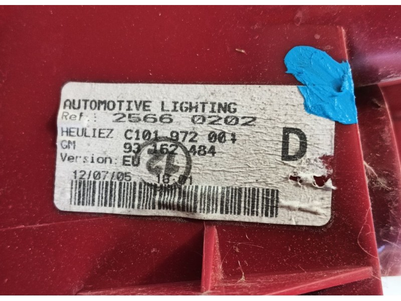 Recambio de piloto trasero derecho para opel tigra twintop (x04) 1.4 (r97) referencia OEM IAM   