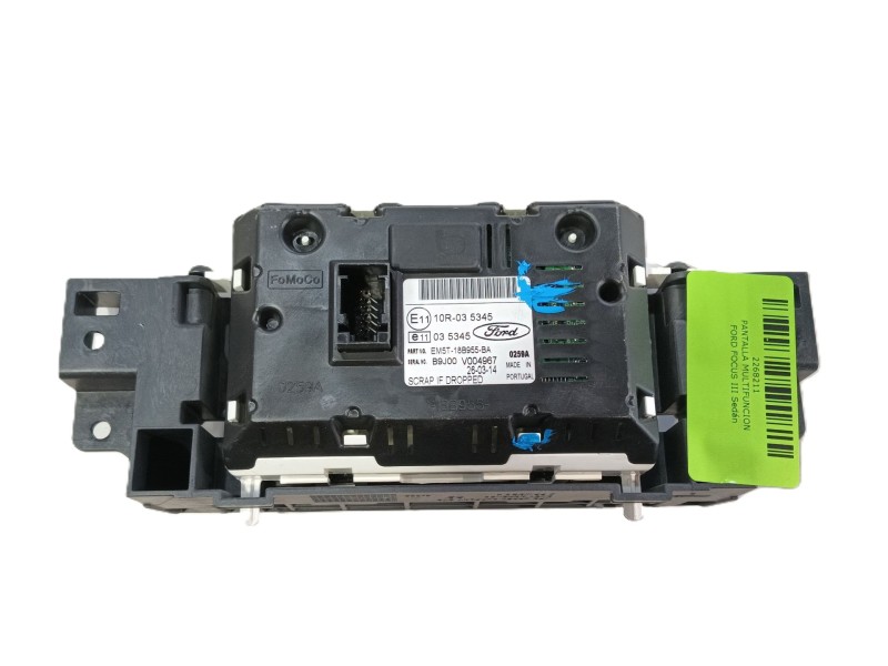 Recambio de pantalla multifuncion para ford focus iii sedán 1.0 ecoboost referencia OEM IAM   