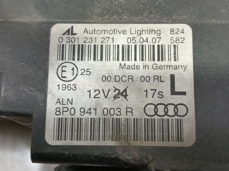 Recambio de faro izquierdo para audi a3 (8p1) 2.0 tdi referencia OEM IAM 8P0941029R  