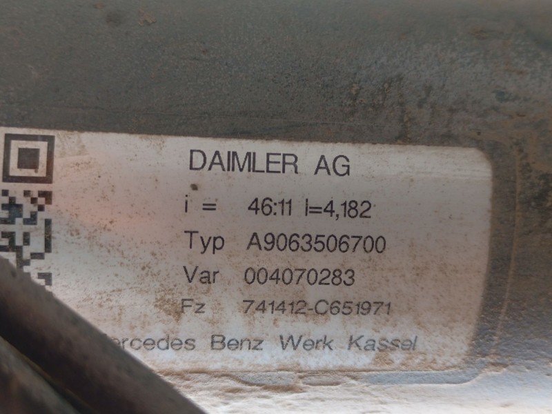 Recambio de puente trasero para mercedes-benz sprinter 3,5-t caja/chasis (b906) 313 cdi (906.131, 906.133, 906.135, 906.231, 906