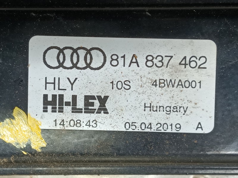 Recambio de elevalunas delantero derecho para audi q2 (gab, gag) 30 tdi referencia OEM IAM 81A837462  