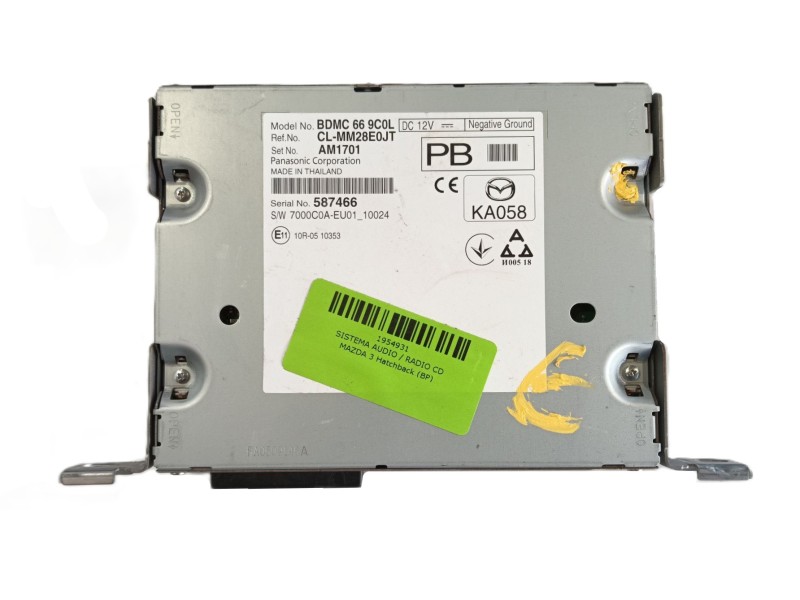 Recambio de sistema audio / radio cd para mazda 3 hatchback (bp) 2.0 skyactiv-g m hybrid referencia OEM IAM   