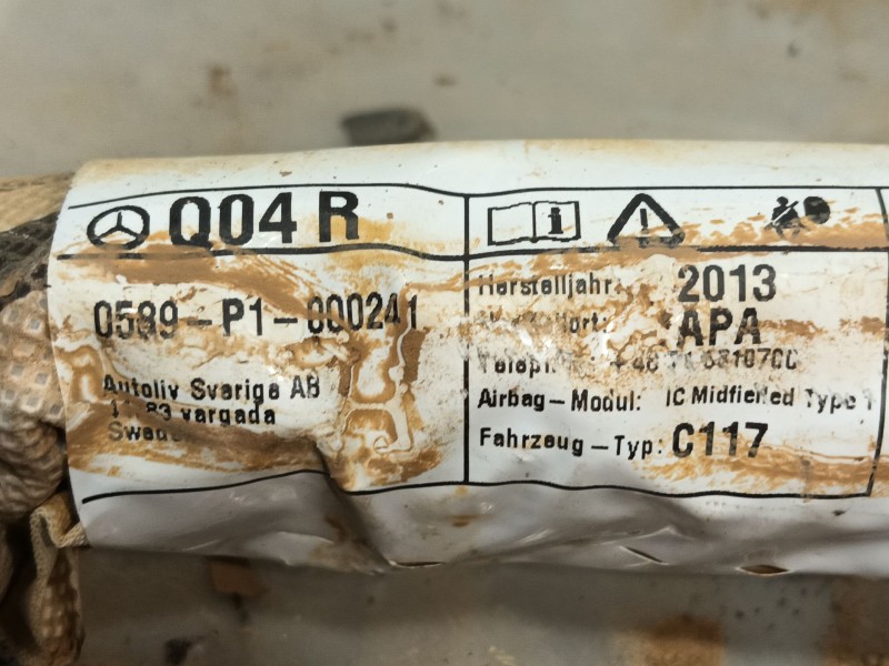 Recambio de airbag cortina delantero derecho para mercedes-benz cla coupé (c117) cla 220 cdi / d (117.303) referencia OEM IAM A1