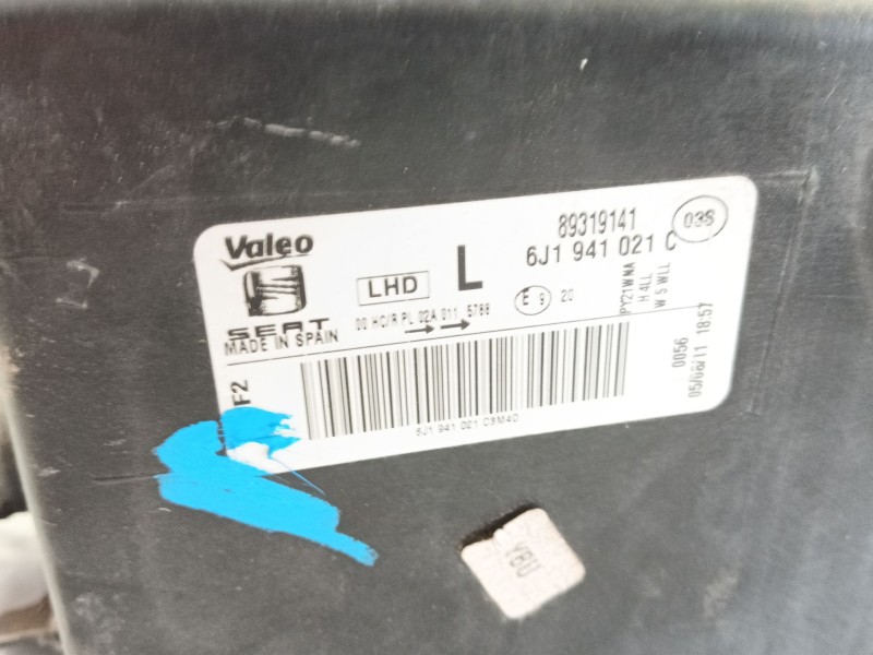 Recambio de faro izquierdo para seat ibiza iv (6j5, 6p1) 1.2 tdi referencia OEM IAM 6J1941021C 6J1941021C 